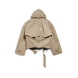 Capospalla da <span class=keywords><strong>donna</strong></span> con cappuccio corti Casual alla moda stile ampio <span class=keywords><strong>Trench</strong></span> con cintura in vita - Product Image 6