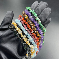 5-8mm cristal naturel Quartz dégringolé puce pierre avec boucle tour de cou forme irrégulière percé gravier mode bijoux collier