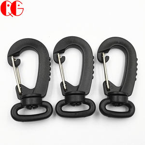 Plastique 3/4 pouces boucle homard fermoir déclencheur Clips crochet noir pivotant ovale anneau ressort mousquetons pour <span class=keywords><strong>sac</strong></span> sangle accessoires - Product Image 4