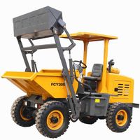 Mini-dumper articulé 4x4 à chargement automatique certifié EPA Map Ce, 1 tonne, 5 tonnes, diesel, chargeur frontal, chantier de construction, ferme