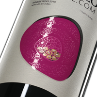 Étiquettes de vin en papier texturé anti-rayures imperméables, autocollant holographique, impression de logo personnalisé pour les boissons
