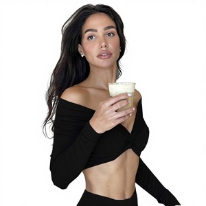 Haut de yoga pour <span class=keywords><strong>femme</strong></span>, très élastique, séchage rapide, sensation seconde peau, pour le sport <span class=keywords><strong>et</strong></span> le fitness, uni, tendance, simple, torsadé, polyvalent - Product Image 5