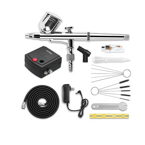 Mini Dual Action Airbrush <b>Kit</b> With Electric Air Pump For Nail Art And <b>Model</b> Spraying 7.0cc Gravity Feed Adjustable Speed - Product Image 1