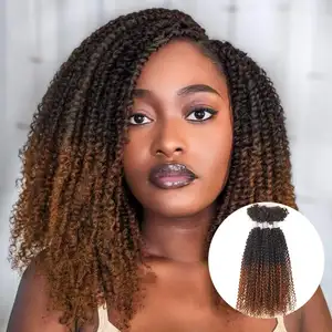 Wholesale Human Afro Kinky V Bulk Natural Curly Hair for Kinky Twist Crochet Braiding Hair