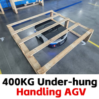 Robot AGV SLAM, capacité de levage de 400 kg, double laser SLAM, batterie au lithium-fer-phosphate, haute précision, taille compacte, AMR à crochet inférieur
