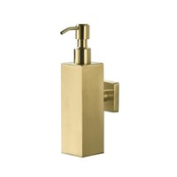 Distributeur de savon mural en acier inoxydable 304 chromé brossé argenté, support distributeur de savon pour salle de bain, vente chaude