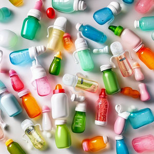 Biberón de gel de sílice de alta temperatura sin BPA de 300ml de calidad superior, protector dental anticólico, biberones aprobados por el médico - Product Image 4