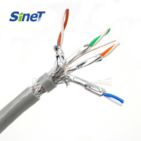 Gratis sampel lulus tes kucing 7a kabel LAN 4 pasang 22AWG tembaga padat Ethernet UTP terlindung kabel PVC 1000ft Cat7