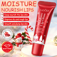 SADOER ODM Factory Direct Christmas Mint Vitamin E Nourishing Lip Gloss 10ml pour tous types de peaux