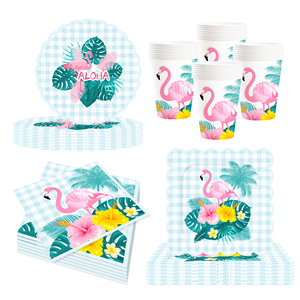 Platos de Papel Desechables con Diseño de Flamenco DAMAI, Decoración para Fiestas, Suministros para Fiestas de Cumpleaños, Juego de Vajilla para 8 Personas - Product Image 2