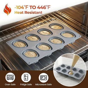 factory 8 cavity almond shaped <b>cake</b> mould fondant silicone <b>mold</b> 3d <b>mold</b> silicone chocolate bar <b>mold</b> LFGB food grade - Product Image 5