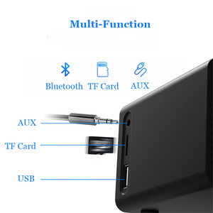 Nhỏ thời trang Xách Tay Hộp âm thanh 3 trong 1 sạc không dây 15 Wát kỹ thuật số LED Đồng Hồ BT bluetooths loa với đồng hồ sạc không dây - Product Image 4