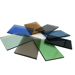 Vidrio flotado teñido reforzado colorido de varios tamaños fabricante directo
