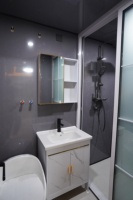 Nouvelle conception de maison préfabriquée moderne de luxe, maisonnette écologique en acier, abri mobile, pod, dôme, villa, appartement
