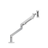 Support de table pivotant à 360 degrés pour écran d'ordinateur portable ou TV, avec bras articulé et ressort à gaz