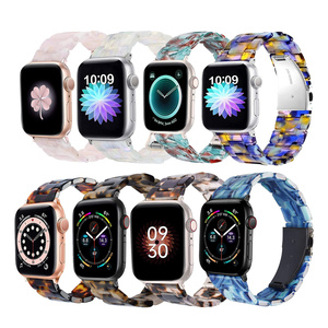 Cinturino in resina colorata per orologio <span class=keywords><strong>Apple</strong></span> 10 8 4 5 6 <span class=keywords><strong>SE</strong></span> 7 cinturino da polso per Iwatch 38 40 41 42 44 45 Ultra 49mm cinturino sportivo - Product Image 1
