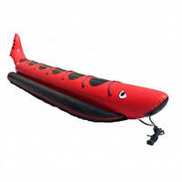 Bateau gonflable remorquable Island Hopper Red Shark Ride, banane aquatique, tube de glisse aquatique, poisson volant, flotteur aquatique