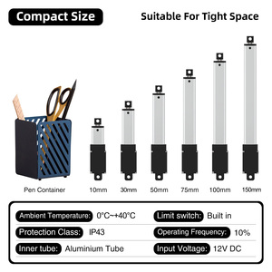 Attuatore Lineare Mini DC12V 10-200MM Impermeabile, Micro Attuatore Lineare Elettrico a Passo per Armadietti, Apri Finestre, Robotica - Product Image 4
