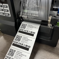 Étiquette de code-barres en PP blanc brillant autocollante du fabricant, autocollant nacré indéchirable, imperméable, découpe personnalisée, pour supermarché