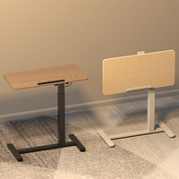 Nouvelle Arrivée Bureau Moderne Réglable en Hauteur, Pliable, Inclinable, pour Position Assise ou Debout, Table Mobile à Levage Électrique, Base en Acier Inoxydable, Plateau en Bois