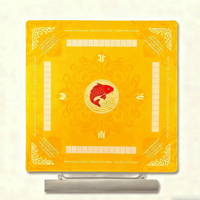 Tapis de jeu de Mahjong personnalisé, carré, pour tables de voyage, Ma Jiang, tapis de poker domestique, avec support en caoutchouc, tapis de Mahjong américain en néoprène
