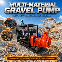 Pompe à gravier horizontale 6/4 à moteur diesel, en alliage chromé haute résistance, à faible entretien, haute pression pour le dragage des ports, CE ISO9001