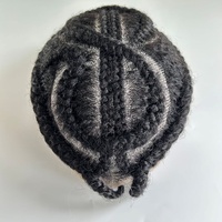 Prothèse capillaire tressée complète en dentelle pour hommes, système capillaire en cheveux naturels pour dreadlocks et tresses africaines, pour hommes noirs, vente en gros