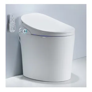 Back To Wall Mounted Hanging Wc Luxury Rimless Automatic Flush Bathroom Electric Bidet Grey Wall Hung Smart Toilet