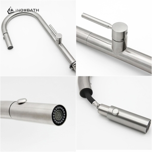 <span class=keywords><strong>Rubinetto</strong></span> da Cucina Monocomando in Acciaio Inox 304, Miscelatore a <span class=keywords><strong>3</strong></span> <span class=keywords><strong>Vie</strong></span> con Doccetta Estraibile Flessibile per <span class=keywords><strong>Lavello</strong></span> - Product Image 6