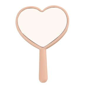 Miroir portable créatif en forme de cœur avec poignée, idéal pour le maquillage, la publicité et les cadeaux promotionnels (vente en gros) - Product Image 1