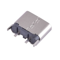 Connecteur USB Type C 2 broches DIP à montage vertical, 3.0A, durabilité de 10 000 cycles