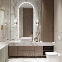 Meuble de salle de bain de luxe en bois avec double vasque, unité flottante, meuble-lavabo de salle de bain, 28 à 48 pouces