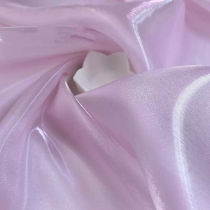 150gsm 100% Polyester Solids 150D Luxury Shiny Metallic Reflective Organza <strong>Fabric</strong> Anti-Static Quick-Dry Memory <strong>Medium</strong> Weight - Product Image 4