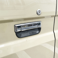 YBJ Nouvelle poignée de porte en fibre de carbone avec garniture chromée 100 % testée pour Land Cruiser FJ70/76/79 2007-2021 LHD/RHD LC79