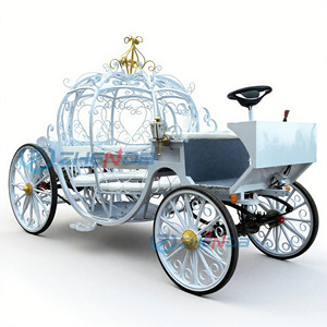 Princess Wedding Pumpkin Carriage Electric 6-Person Solid Rubber Tires Customized Color Victorian Sightseeing Carriage China - Product Image 3