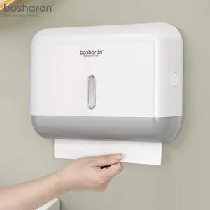 Bosharon Wall mounted paper dispenser holder Z fold toilet tissue kitchen manual hand abs plastic napkin paper towel dispenser