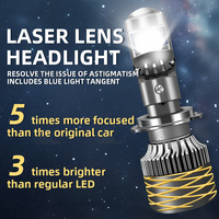 Phares de voiture à lentille de projecteur LED A80 110W super lumineux, faisceau haut et bas, lentille de projecteur bi-LED, H4 H7 H11