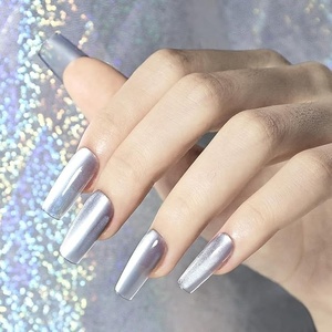 Cat Eye <b>Gel</b> <b>Nail</b> Polish Silver Glitter Magnetic Reflective Translucent Need U V Curing - Product Image 4