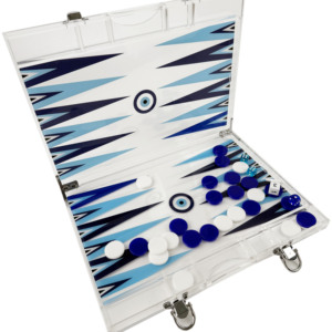 Usine en gros personnalisé Lucite Backgammon ensemble acrylique jeu d'échecs ensemble pour voyage jeu de société - Product Image 3