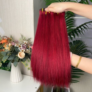 ผมตรงแบบ Bone Straight คุณภาพ Super Double Drawn แท้ 100% สีเบอร์กันดี - Product Image 4