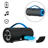 Nouvelle arrivée, haut-parleur sans fil portable, étanche, haut-parleur Bluetooth extérieur avec basses puissantes, batterie amovible pour l'Europe