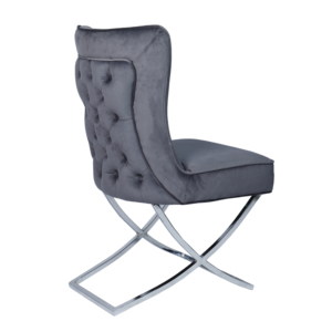 B8044 Xám Bạc Nhung Bàn Ăn Ghế - Product Image 4
