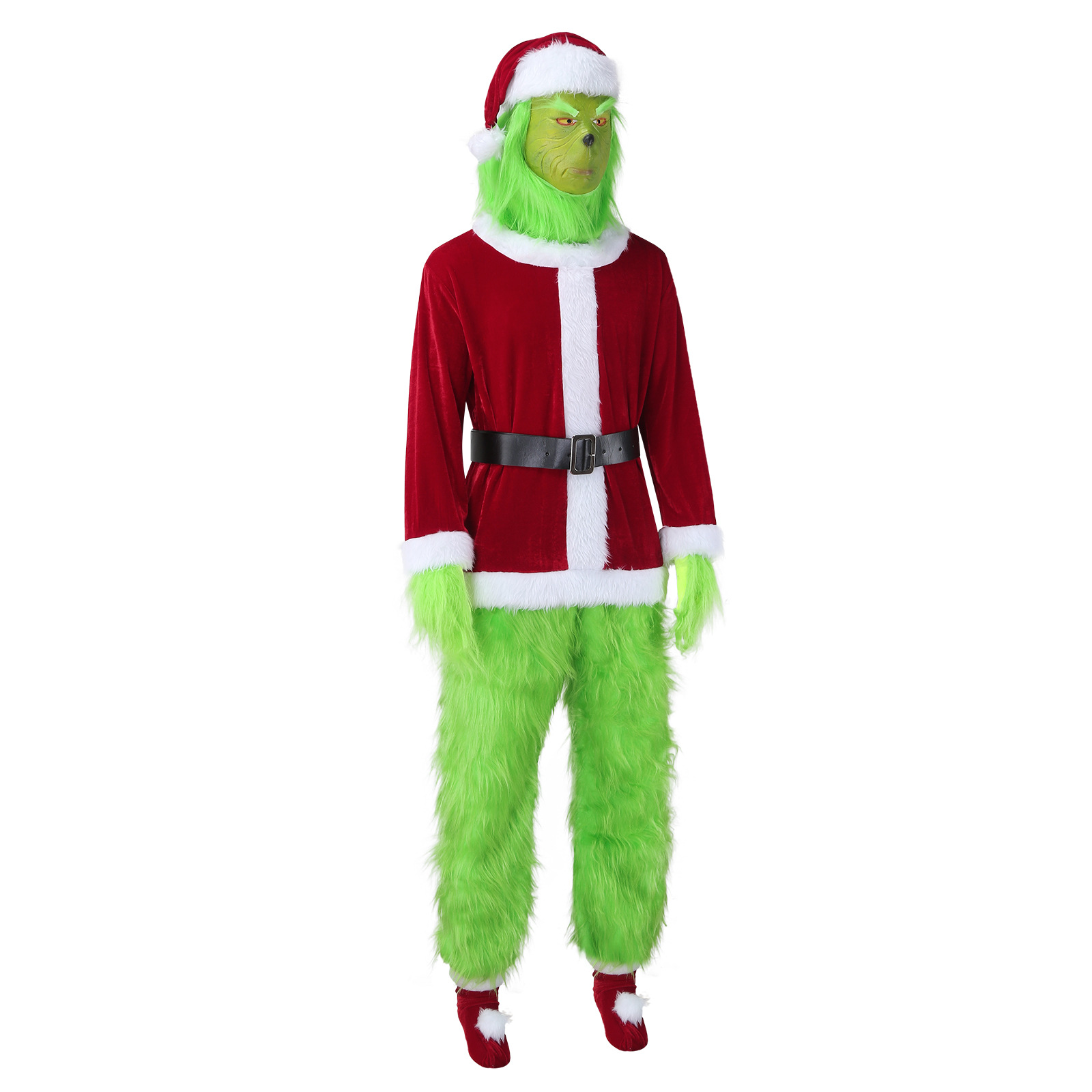 cosplay clothes Santa Green Sully party show costume Santa Claus costume party decoration accessories