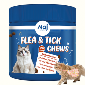 OEM/ODM - Masticables Orgánicos Contra Pulgas y Garrapatas para Gatos de Cachorro a Adulto - Productos Veterinarios Aprobados para el Soporte Inmunológico de Mascotas - Product Image 1
