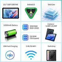 Tablette PC industrielle robuste 4G LTE de 10 pouces R10-L10, montage sur véhicule, IP67, lecteur d'empreintes digitales, NFC, lecteur de codes-barres, GPS, Android 15