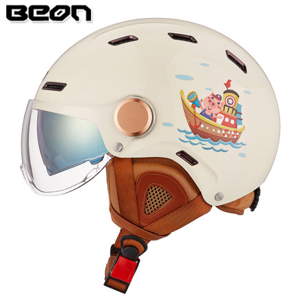 BEON B112 Summer Dual Lens Half Face Helmet for Motorbike
