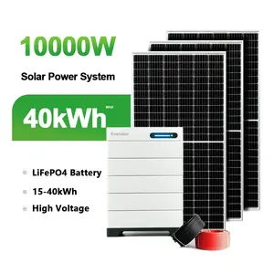 1kw 3kw 5kw 6kw 8kw 10kw pannello sistema di energia solare solare Set completo 5kw sistema di energia solare Kit Lifepo4 batteria al litio PV cavo