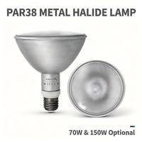 Lampe à halogénures métalliques PAR38 E26 E27 70W 150W pour terrarium de reptiles