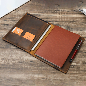 Funda Personalizada para Cuaderno A5, Funda de Cuero Vintage para <span class=keywords><strong>Libro</strong></span> con Funda para Tablet de 7.9 y 8.3 Pulgadas, Inserción Horizontal y Vertical para iPad - Product Image 1