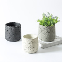 Pot de fleurs en ciment de style nordique Shengyu, design en roche volcanique, respirant, résistant à la corrosion, parfait pour les plantes succulentes d'intérieur